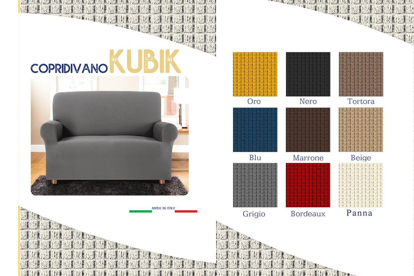 Copridivano Kubik elasticizzato