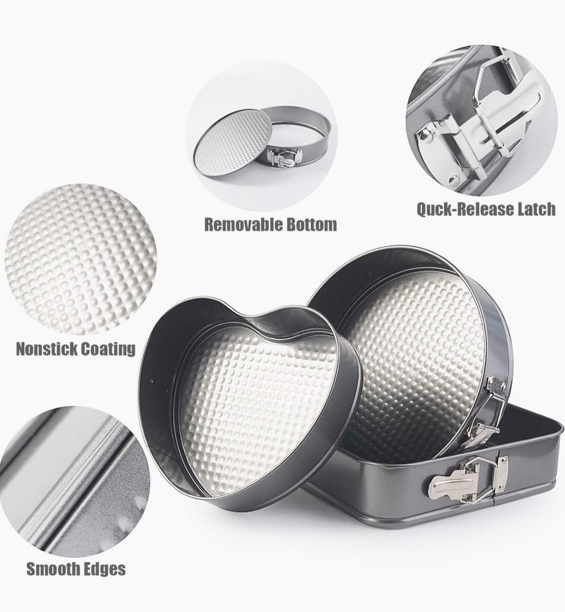 Tris tortiera Cuore/Quadro/Cerchio