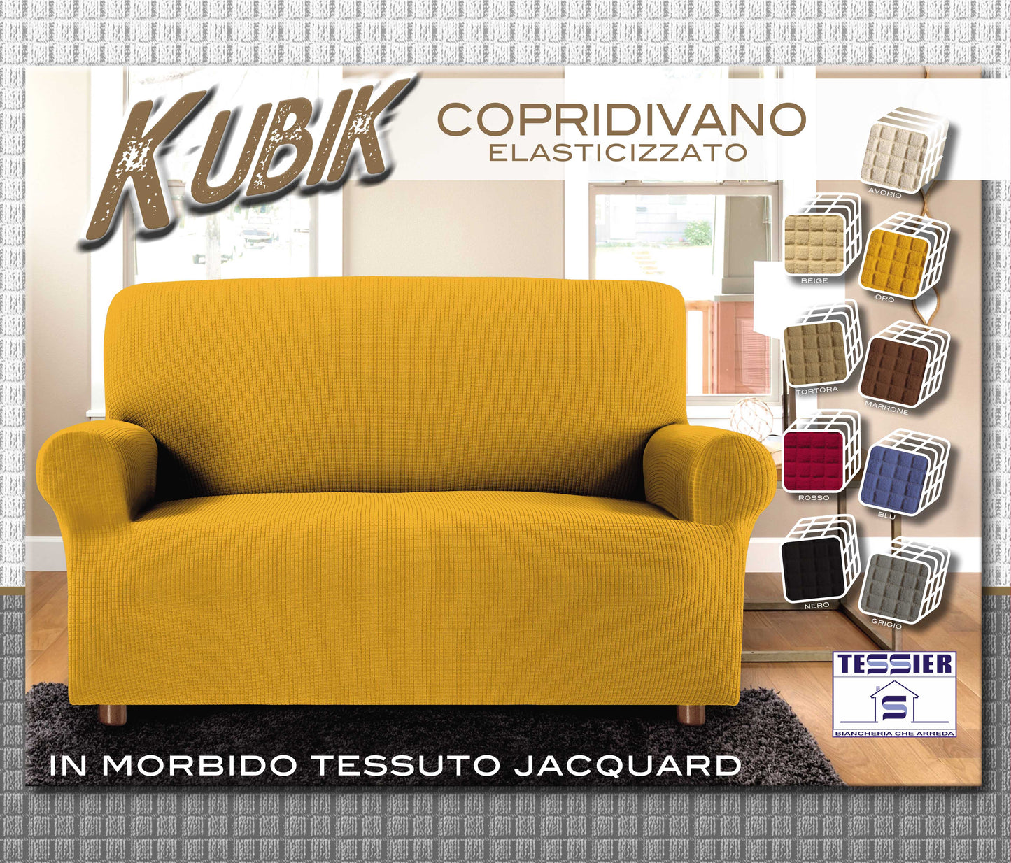 Copridivano Kubik elasticizzato