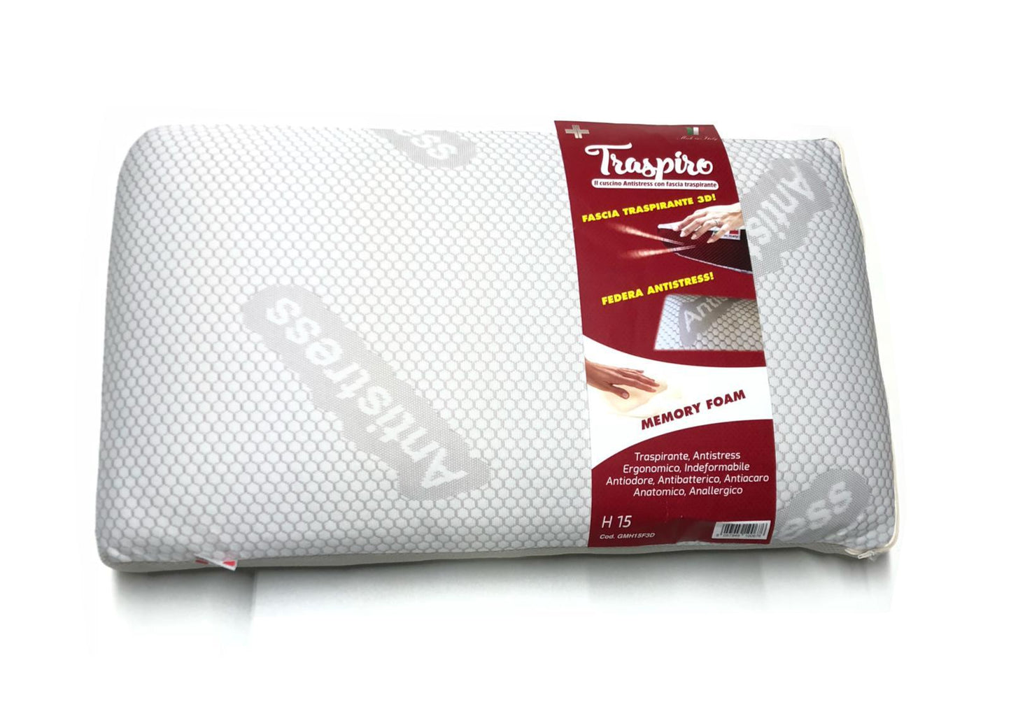 Guanciale Memory Foam Traspiro Antistress 3D