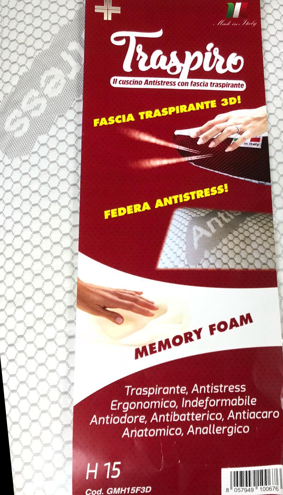Guanciale Memory Foam Traspiro Antistress 3D