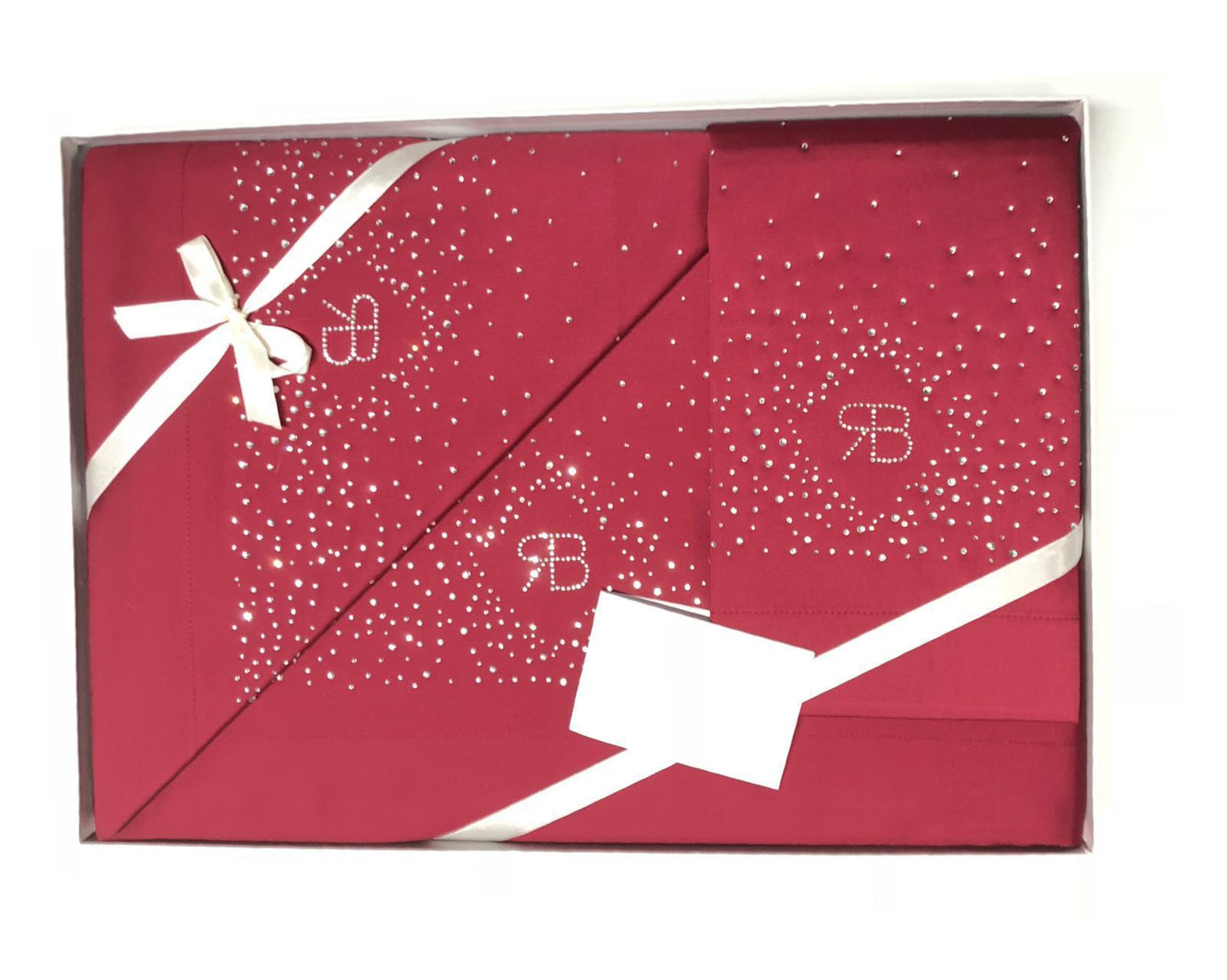 Completo lenzuola Renato Balestra con strass Cristel