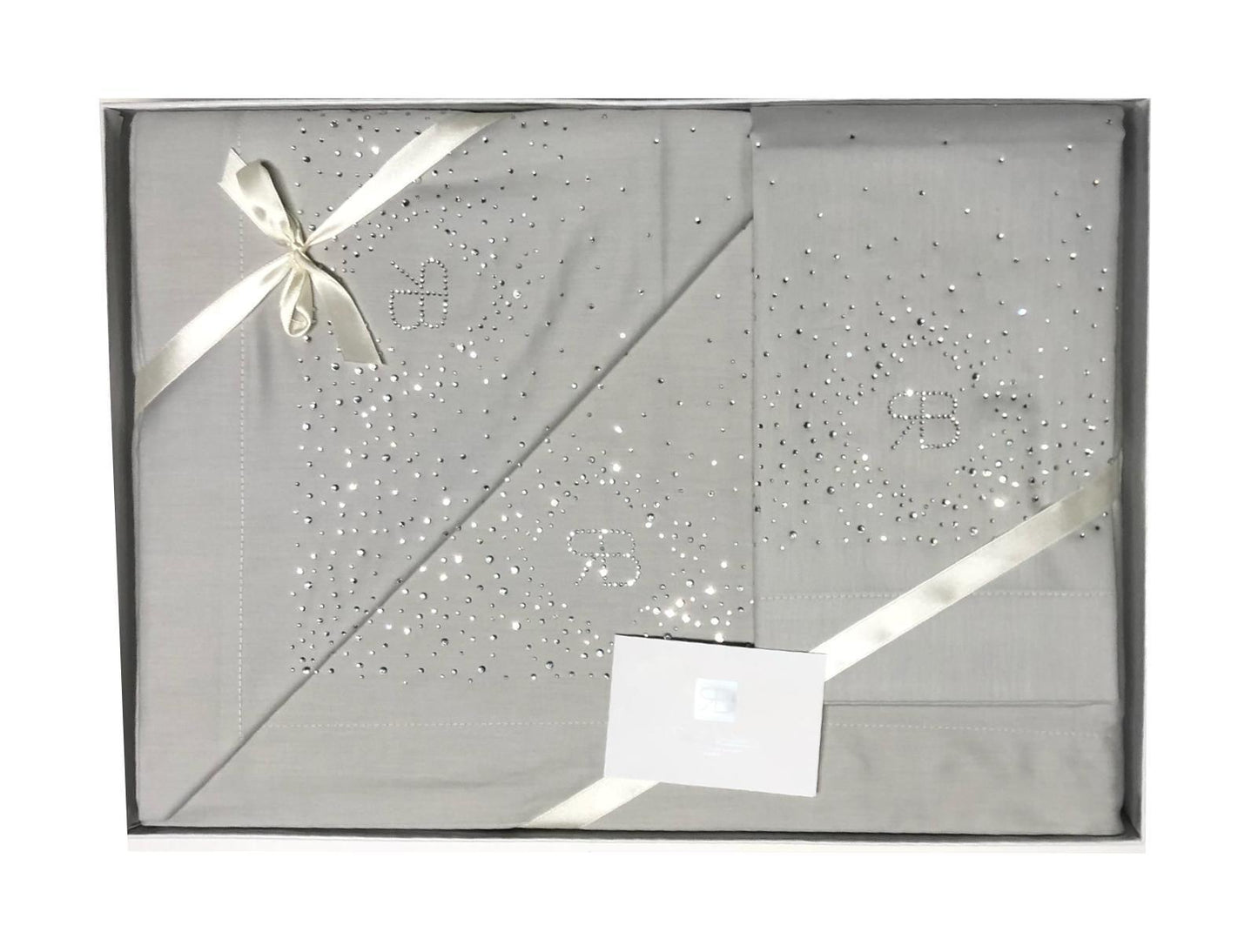 Completo lenzuola Renato Balestra con strass Cristel