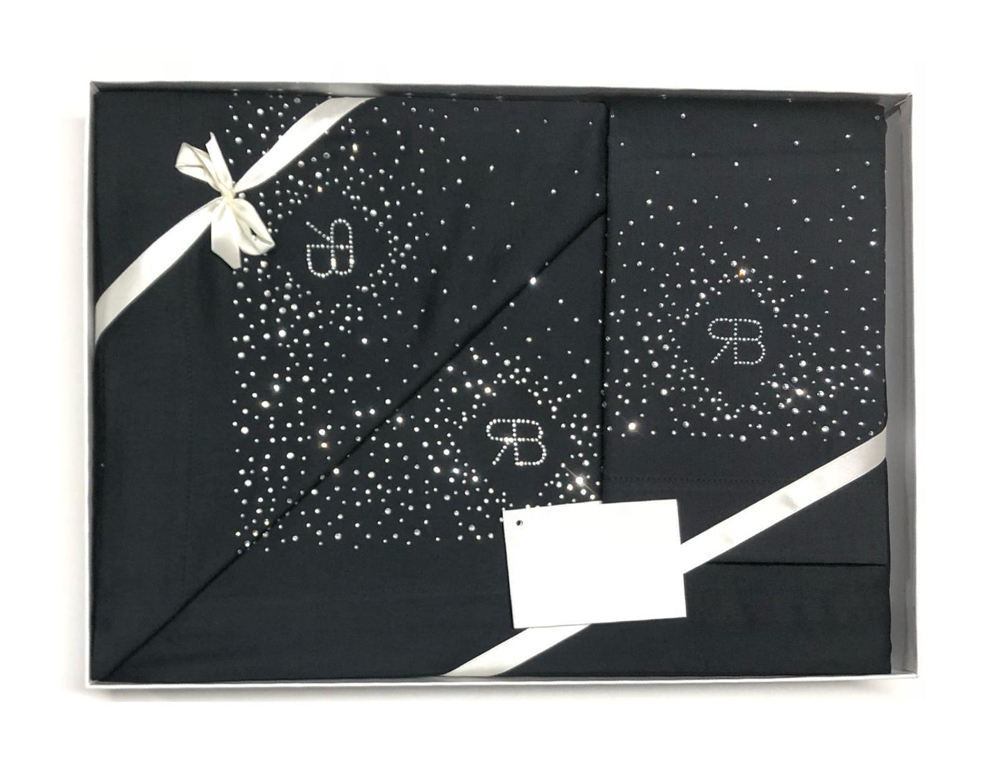 Completo lenzuola Renato Balestra con strass Cristel