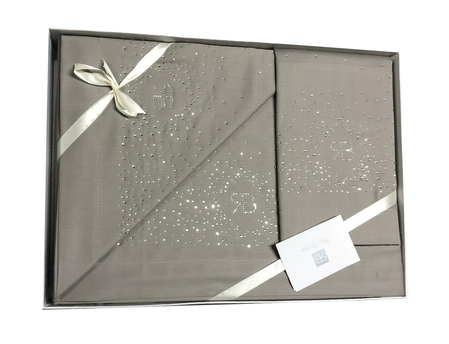 Completo lenzuola Renato Balestra con strass Cristel