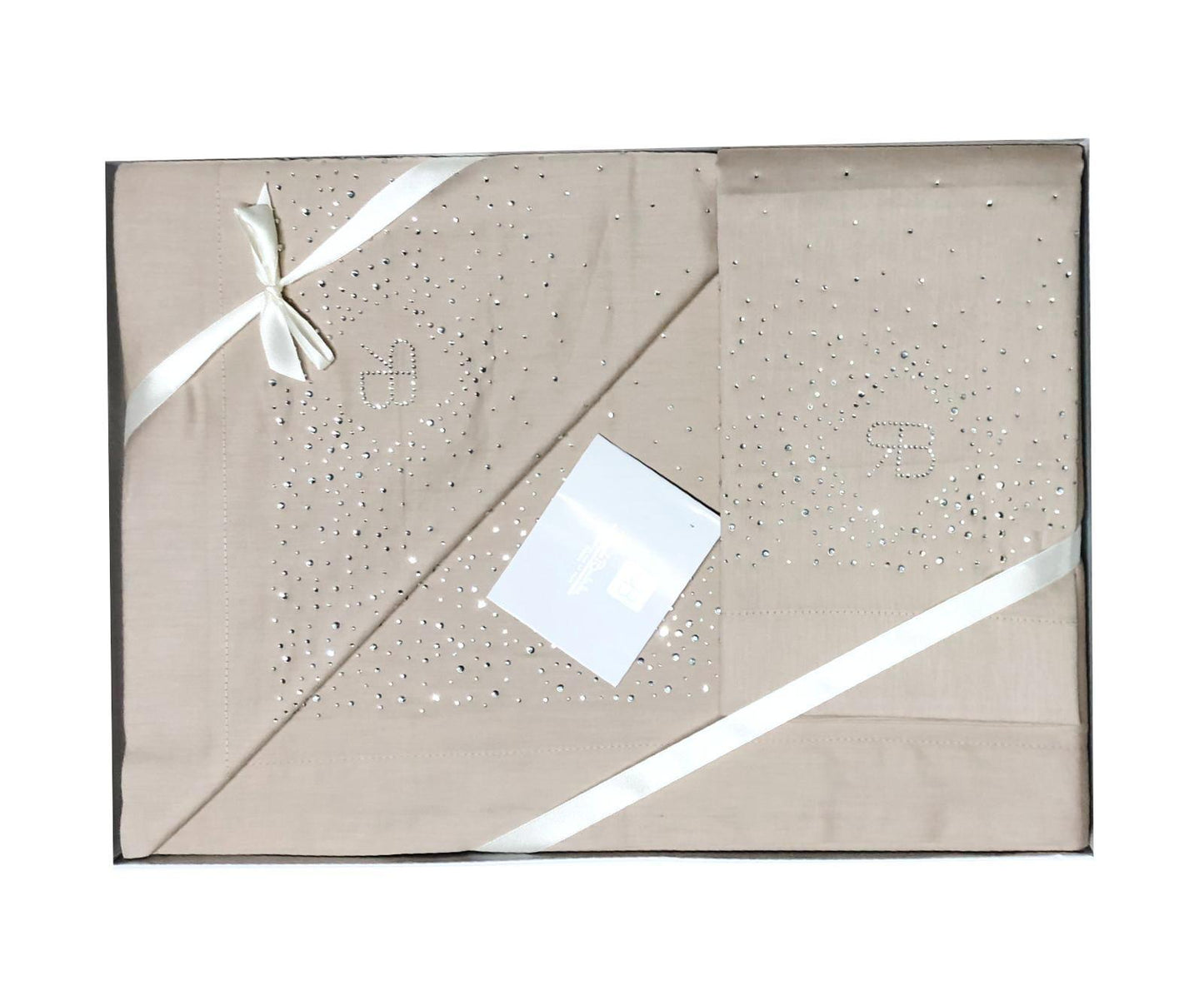 Completo lenzuola Renato Balestra con strass Cristel