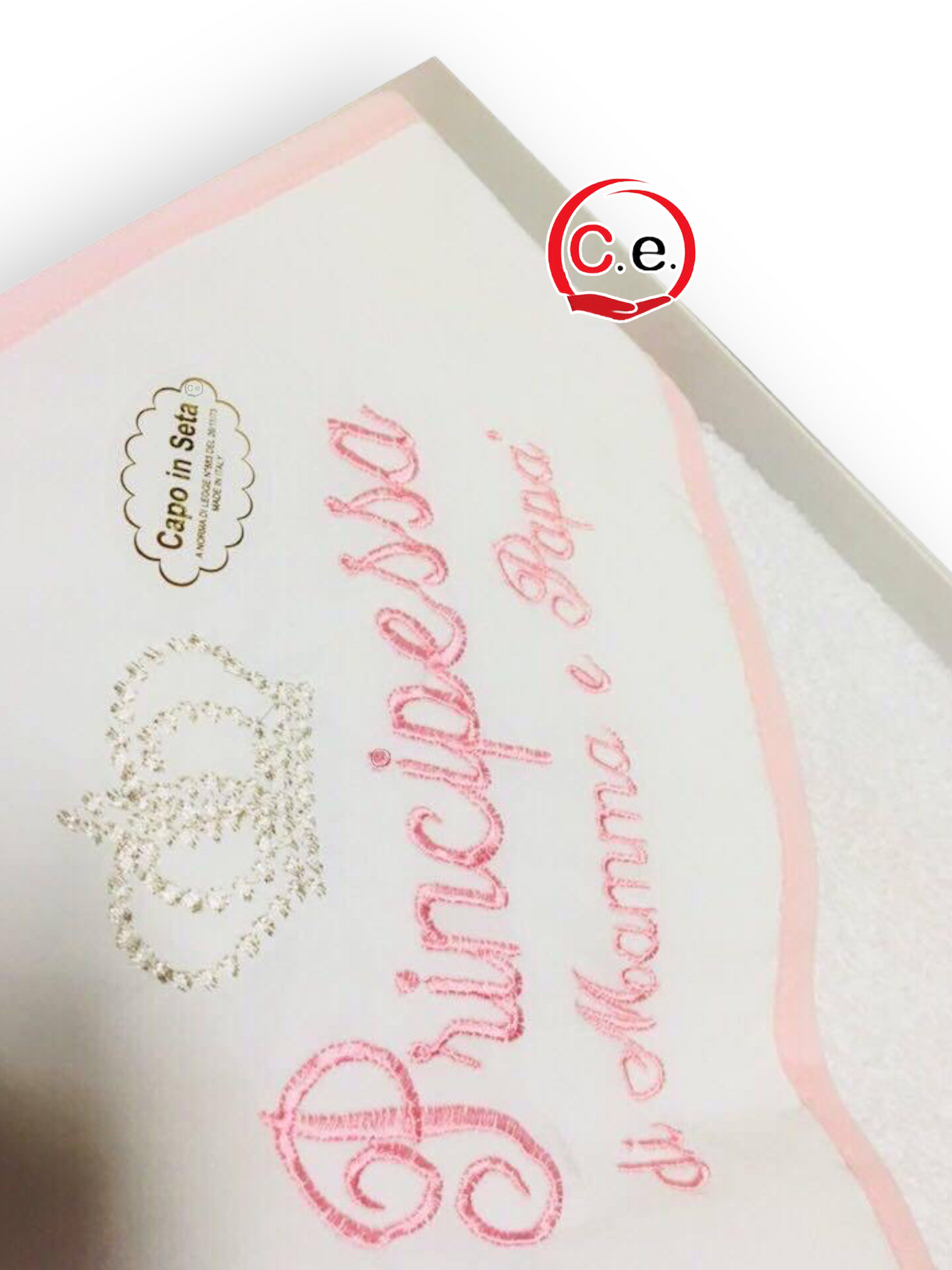 Accappatoio triangolo Il Principino di mamma e papà & Principessa di mamma e papà