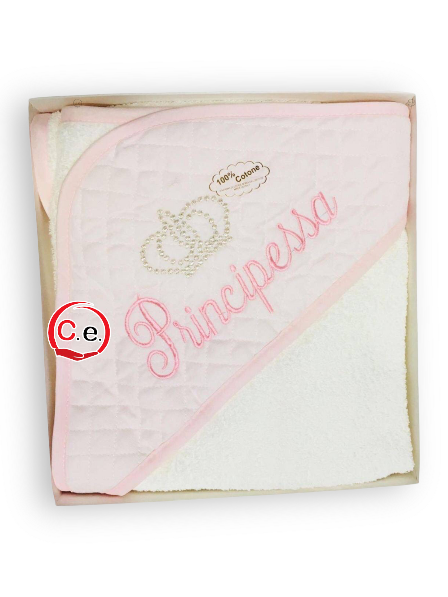 Accappatoio triangolo trapuntato Principino & Principessa