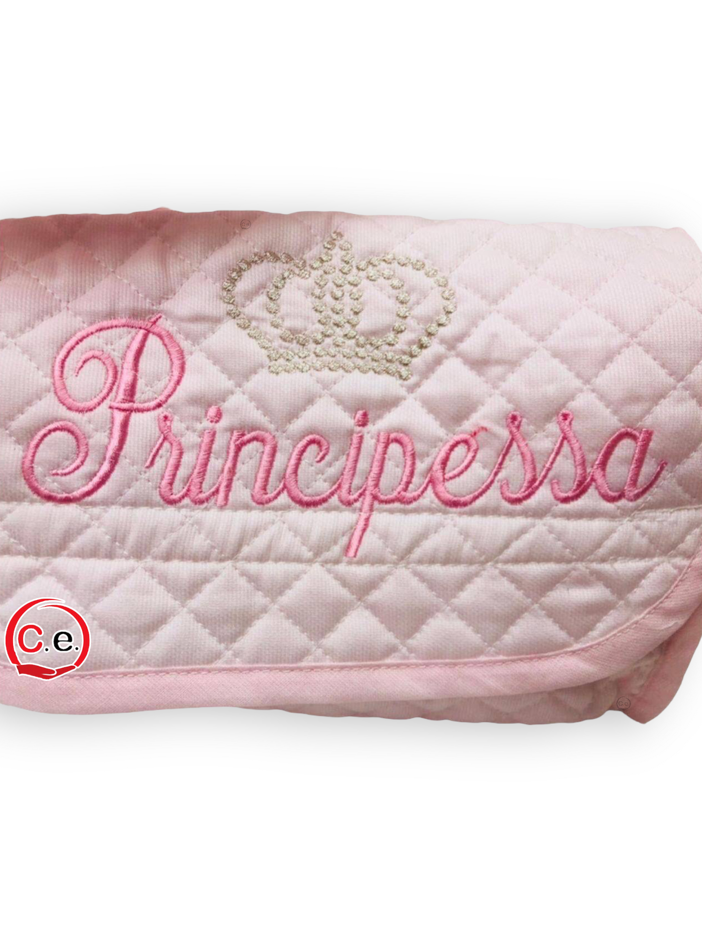 Borsetta portaoggetti ricamata principino & principessa
