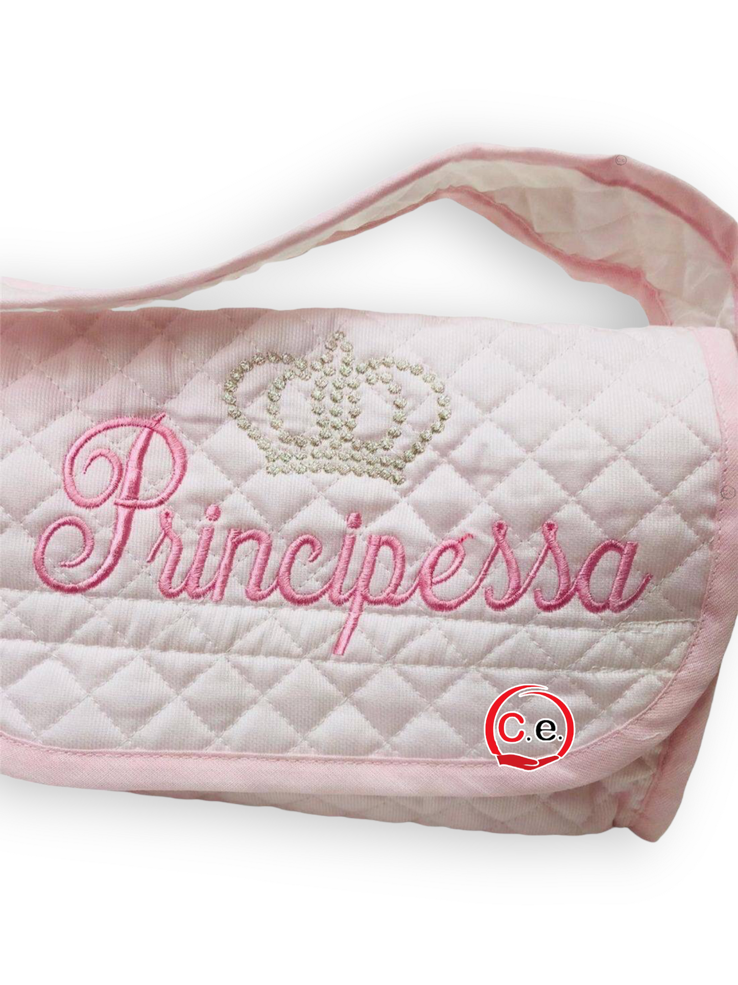 Borsetta portaoggetti ricamata principino & principessa