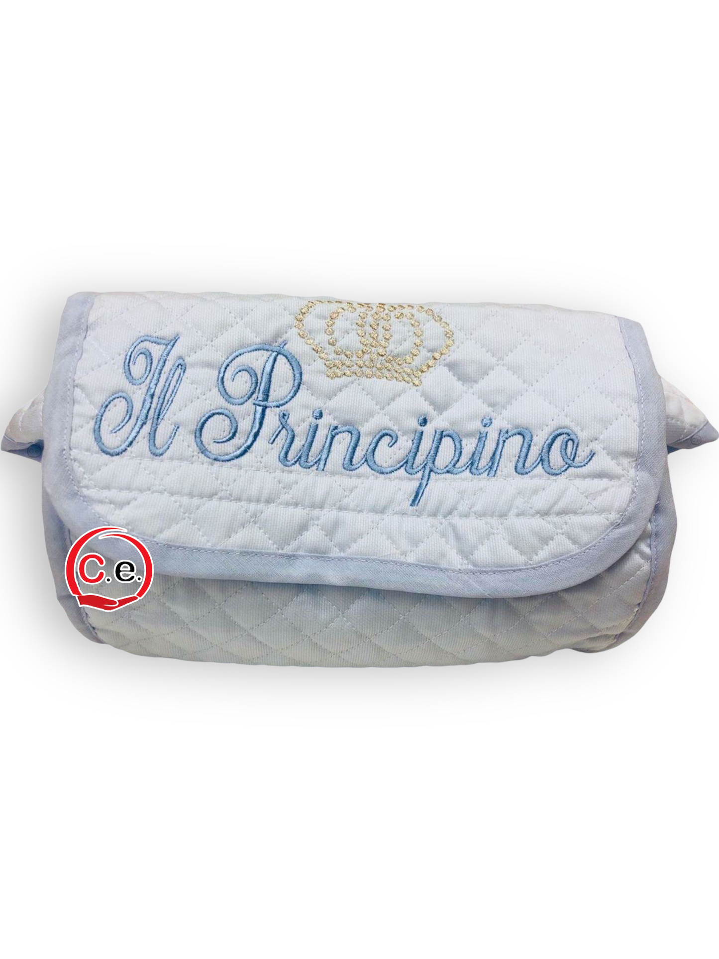Borsetta portaoggetti ricamata principino & principessa