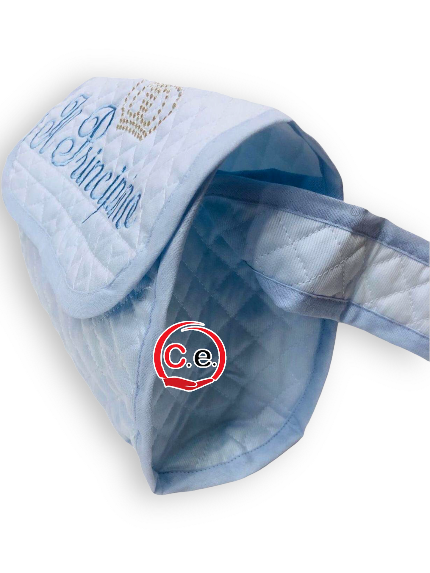 Borsetta portaoggetti ricamata principino & principessa