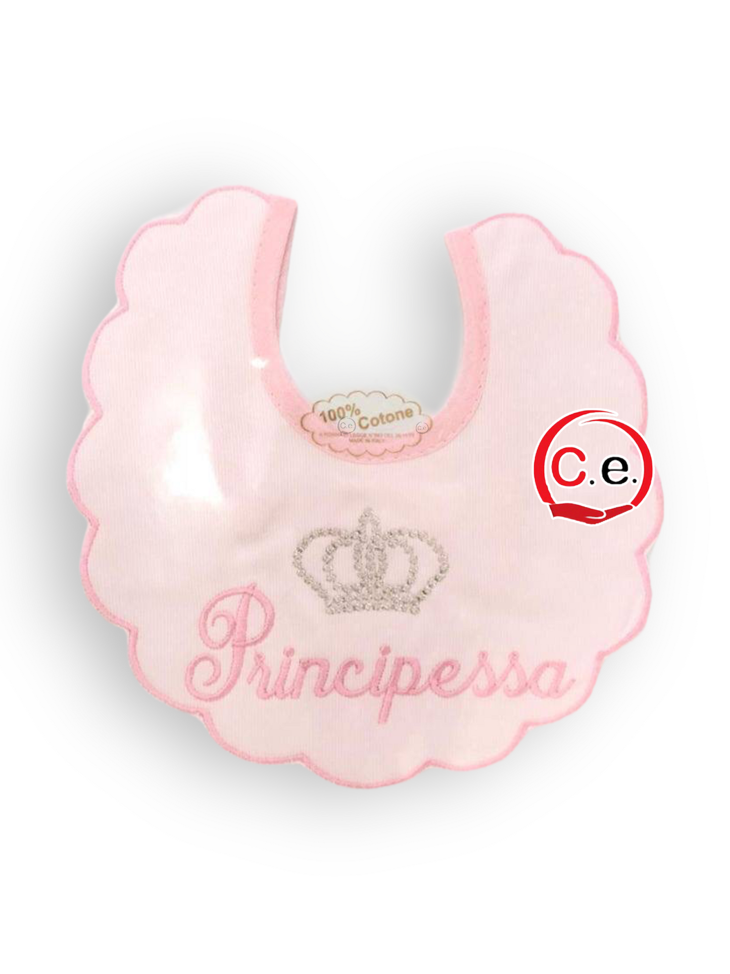 Bavetta ricamata 🧵 principino & principessa con smerlo