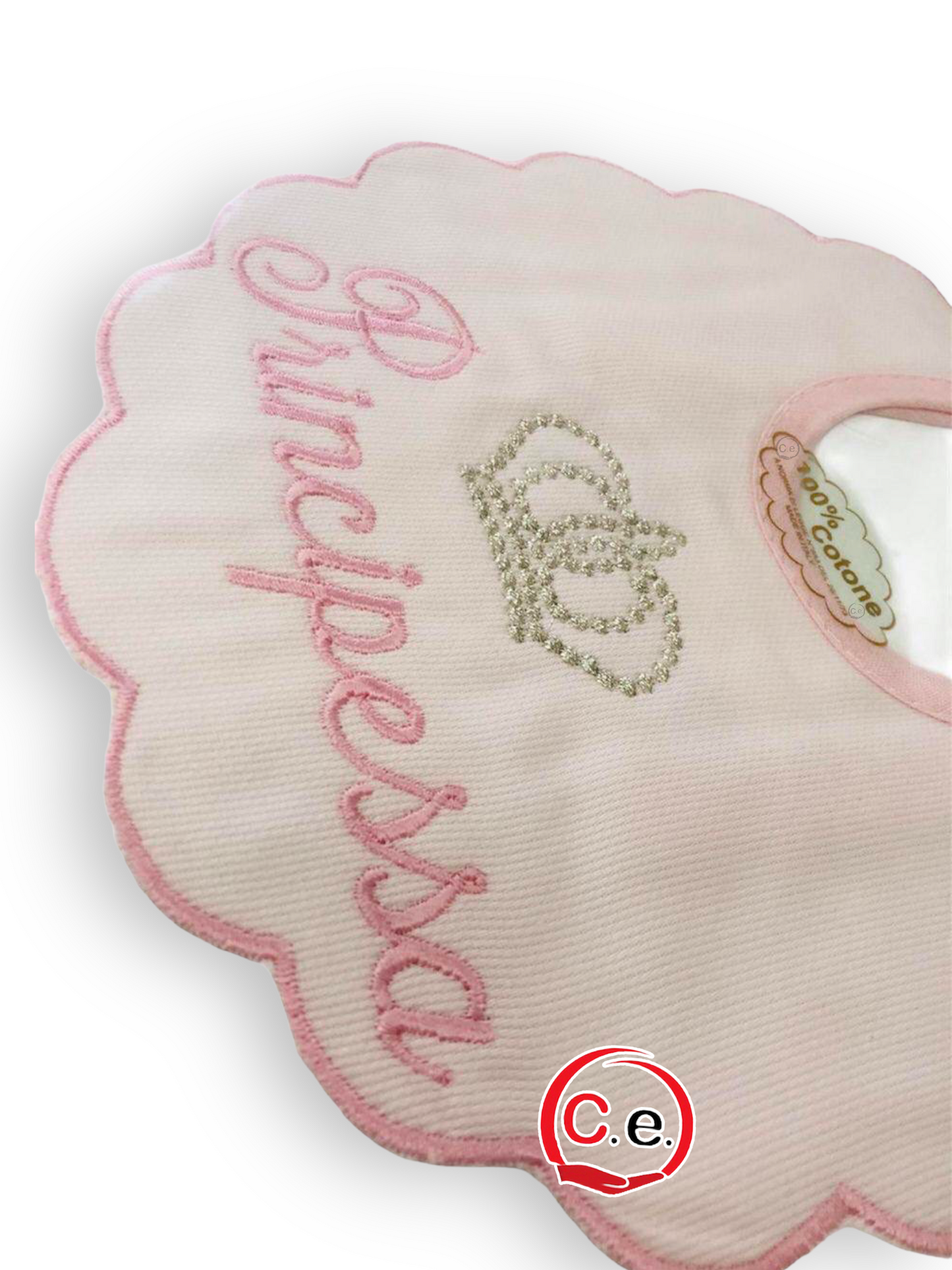 Bavetta ricamata 🧵 principino & principessa con smerlo