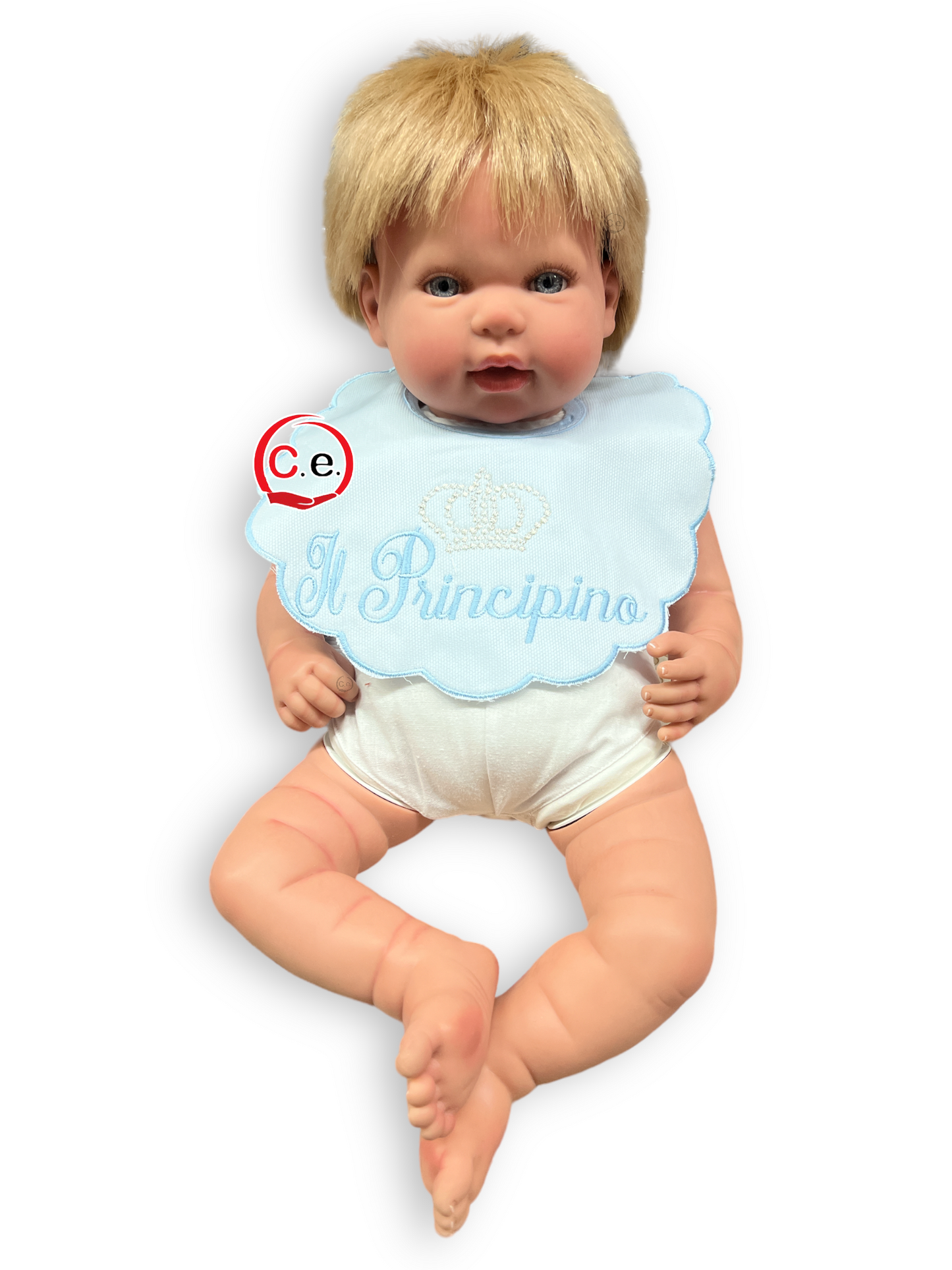 Bavetta ricamata 🧵 principino & principessa con smerlo