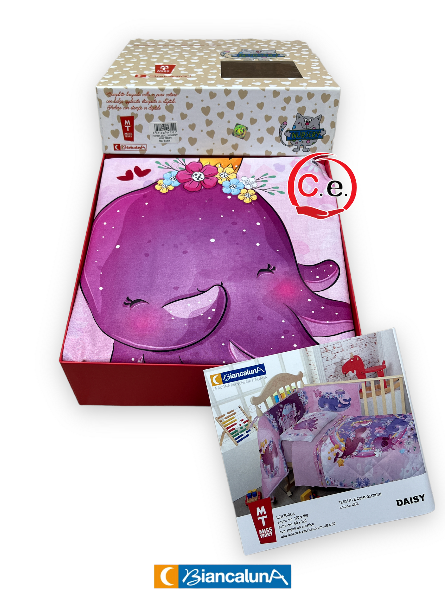 Completo culla lettino Digitale Nursey MissTerry BiancaLuna ๐