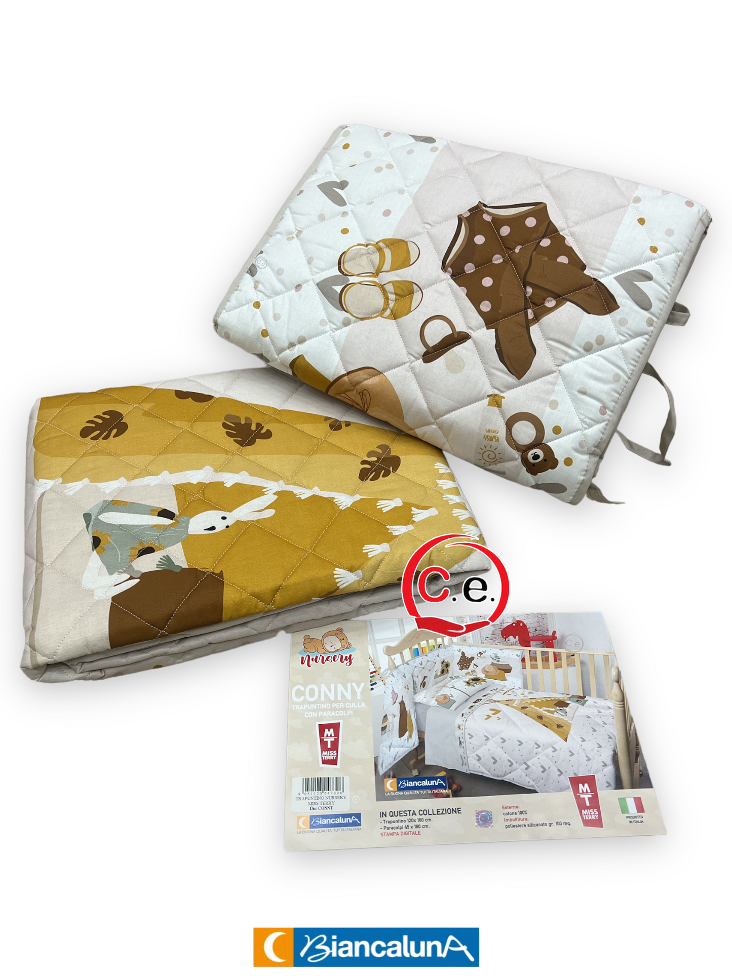 Completo culla lettino Digitale Nursey MissTerry BiancaLuna ๐