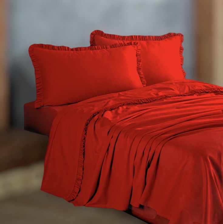 Completo letto con Rouche matrimoniale PaulWilliams