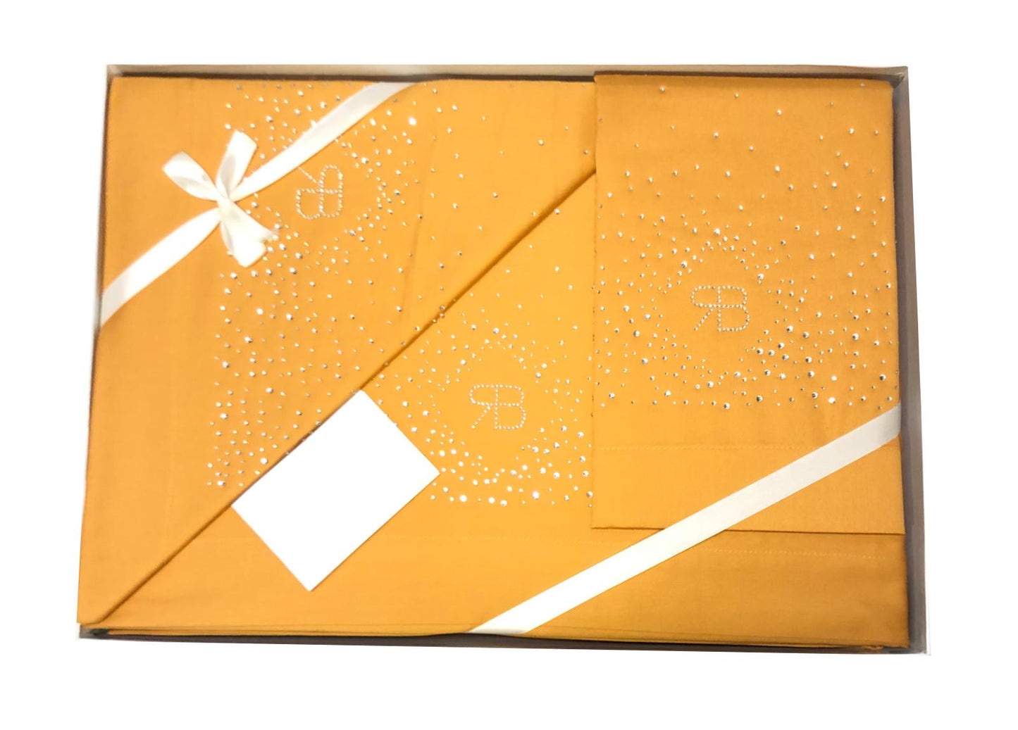 Completo lenzuola Renato Balestra con strass Cristel