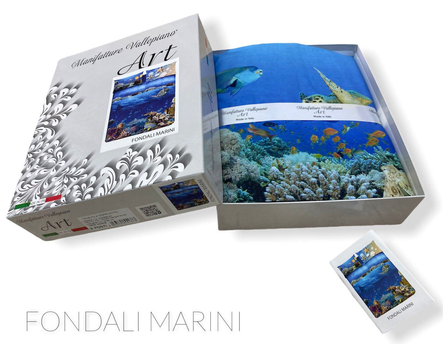 Lenzuola copriletto un posto & mezzo Art Fondali Marini