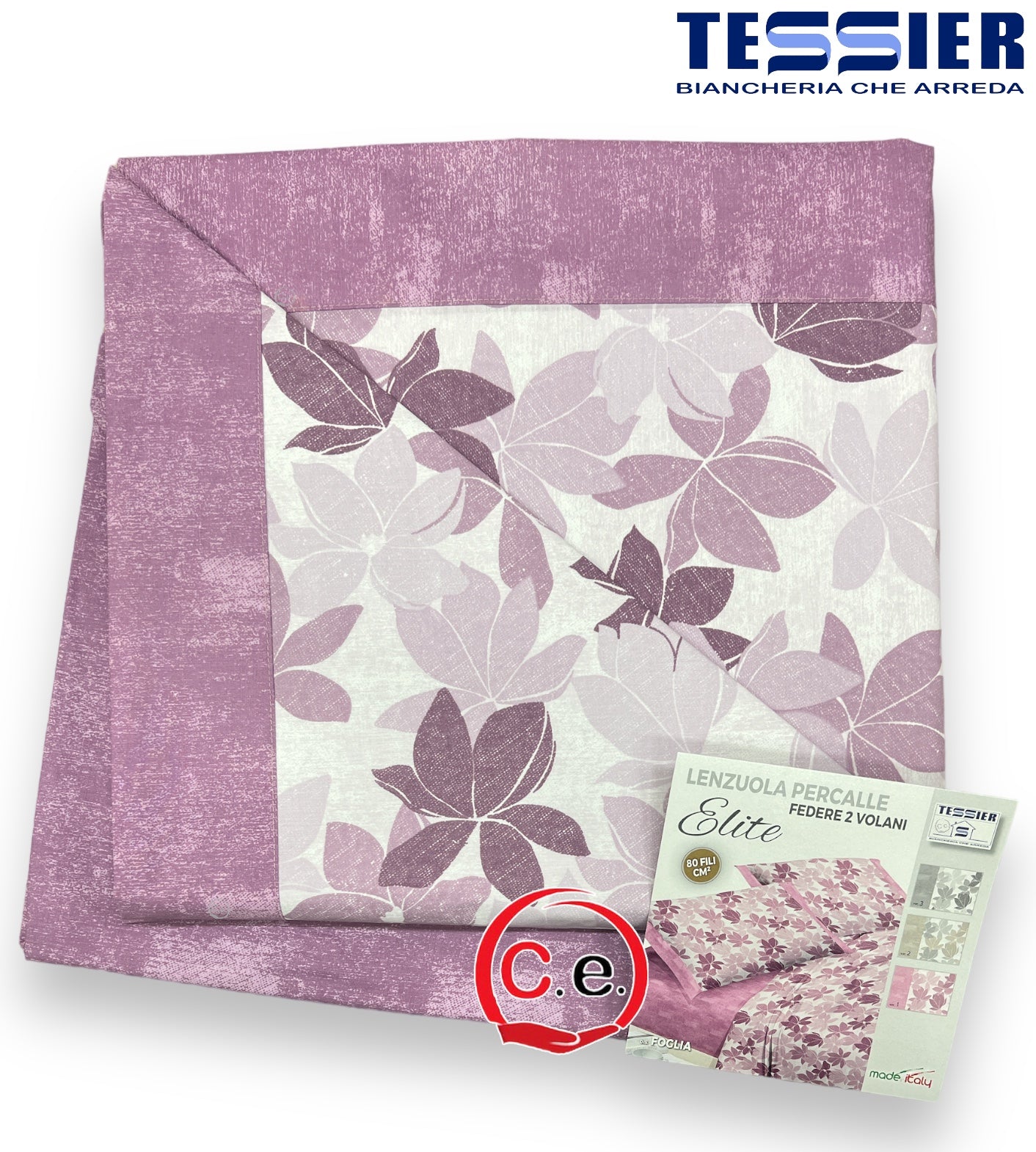 Completo letto in Percalle Foglia