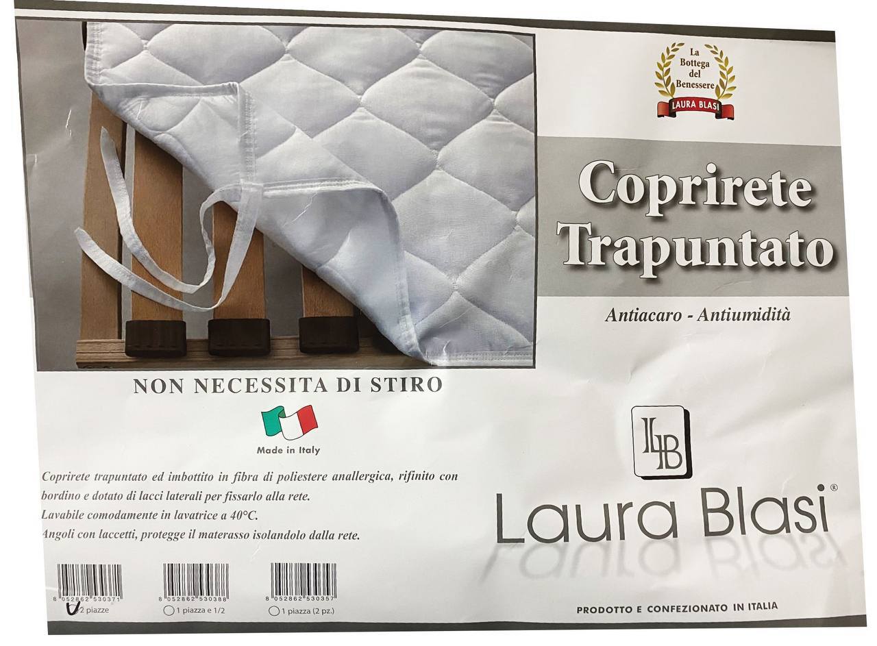 Coprirete trapuntato con lacci Laura Blasi