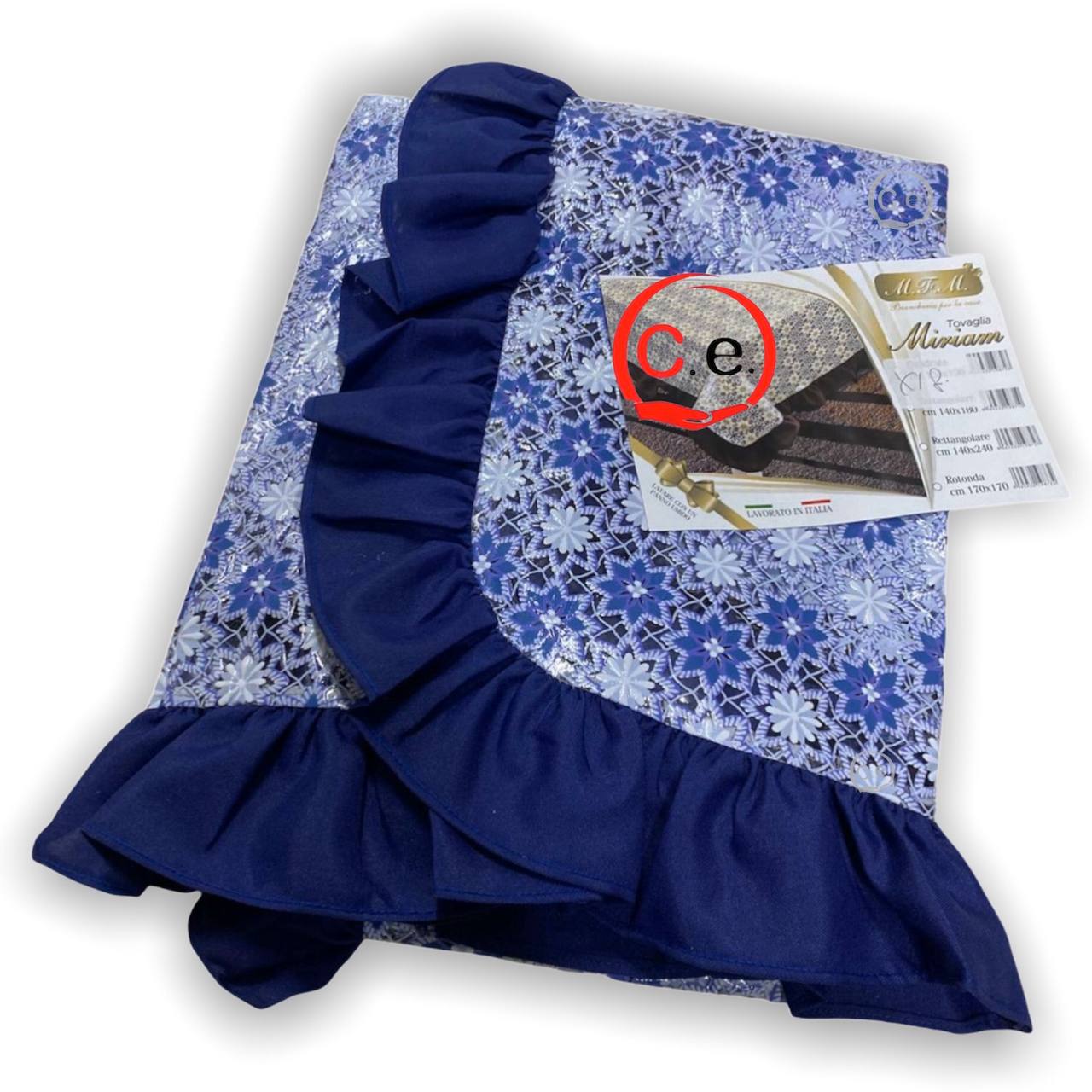 Copritavola plastificato ricamato con riccio