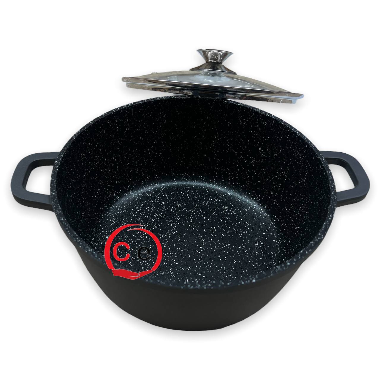 Casseruola in pietra lavica con coperchio