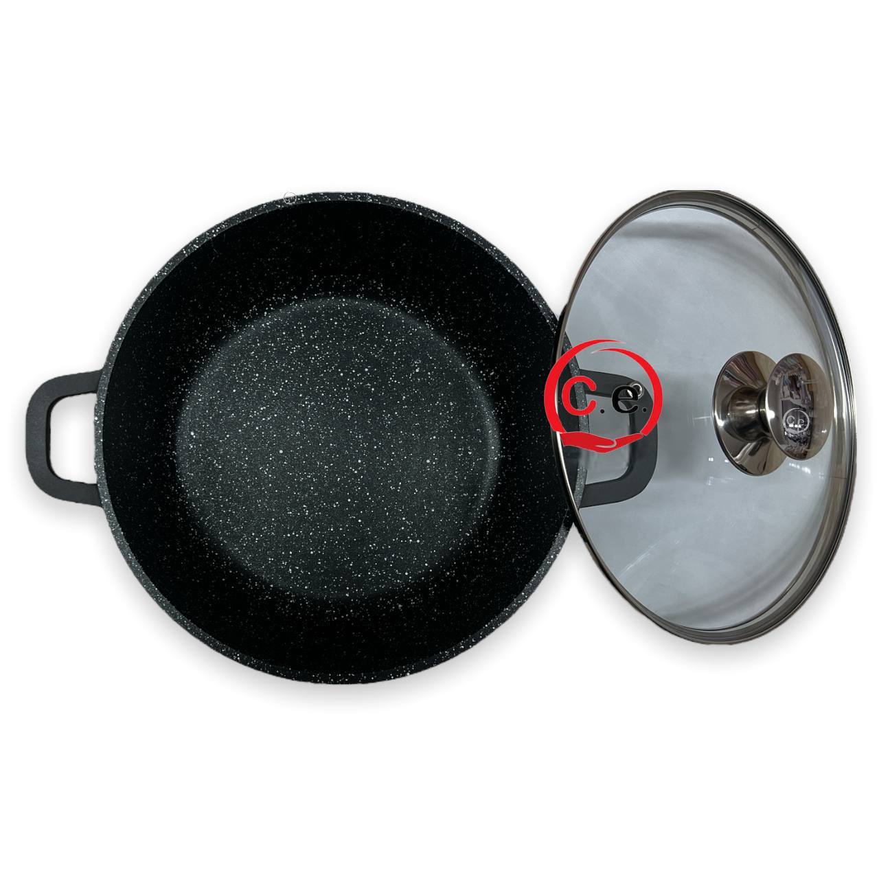 Casseruola in pietra lavica con coperchio