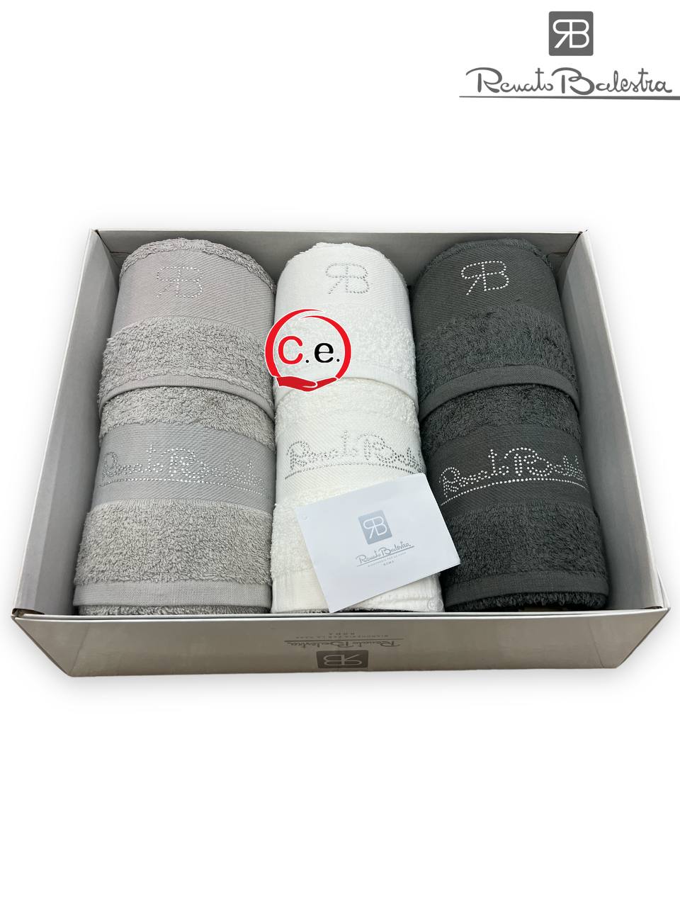 Asciugamani 3+3 art.Cristel Renato Balestra con Swarovski