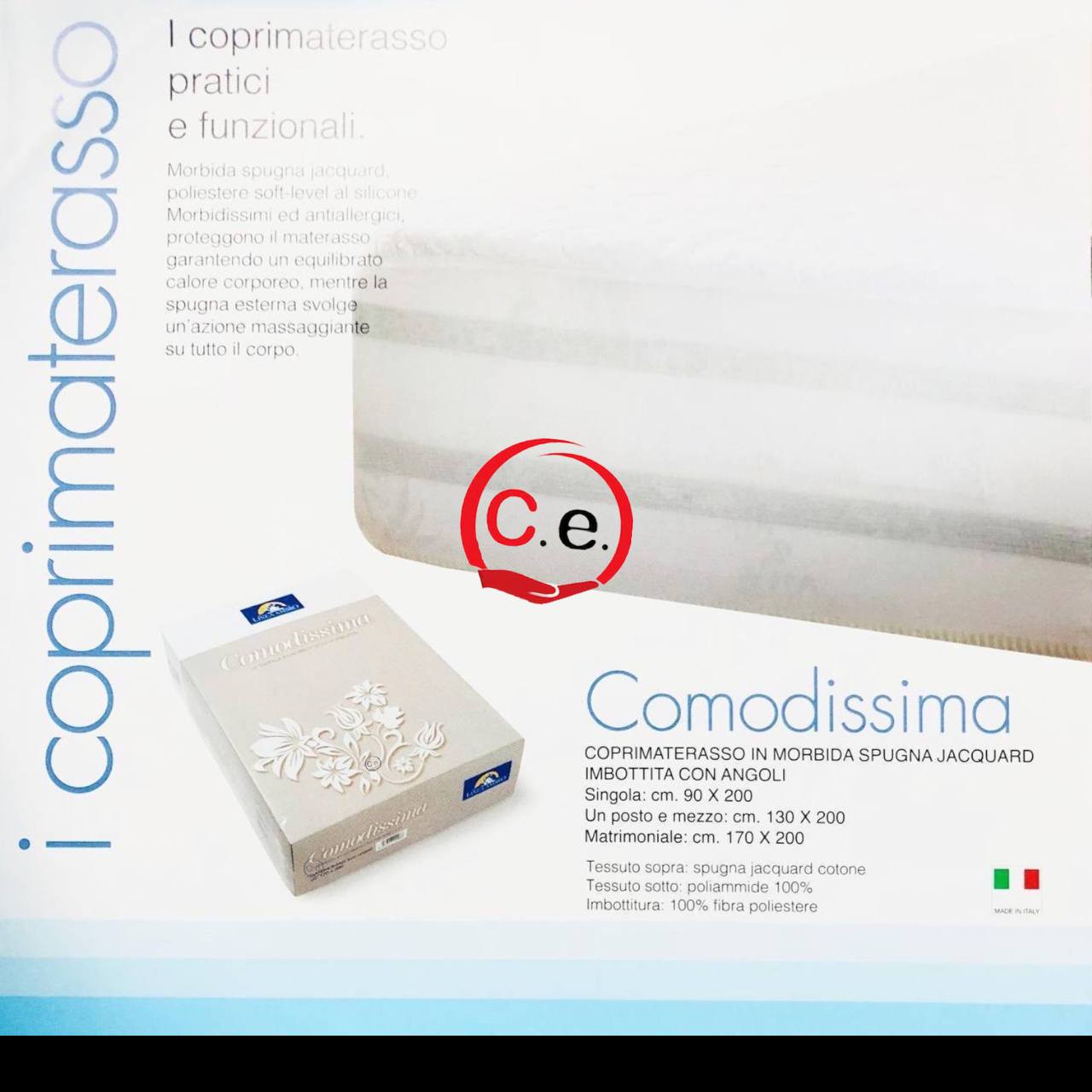 Coprimaterasso Comodissima linea ambro Biancaluna 🌙
