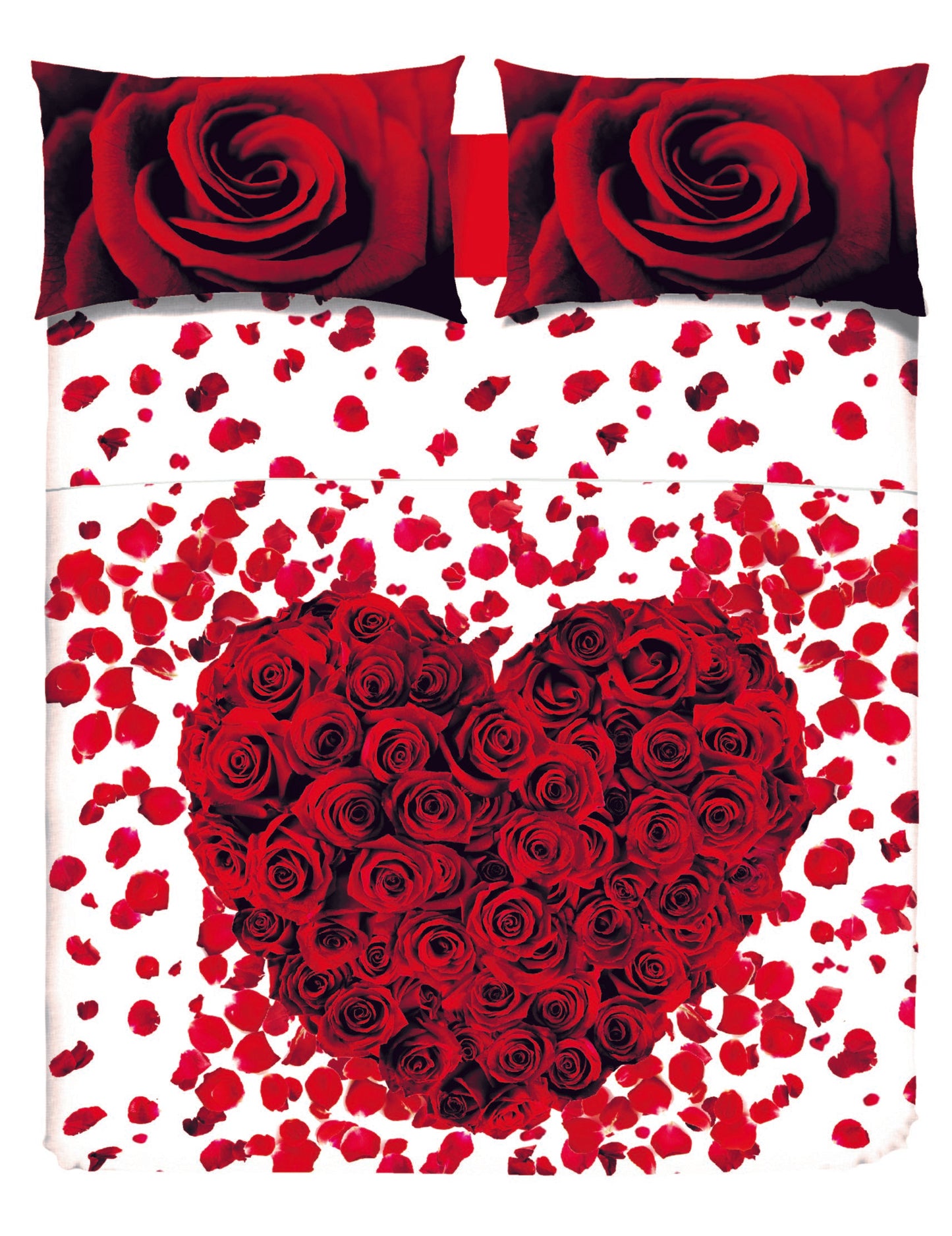 Lenzuola copriletto un posto & mezzo Art Red Passion