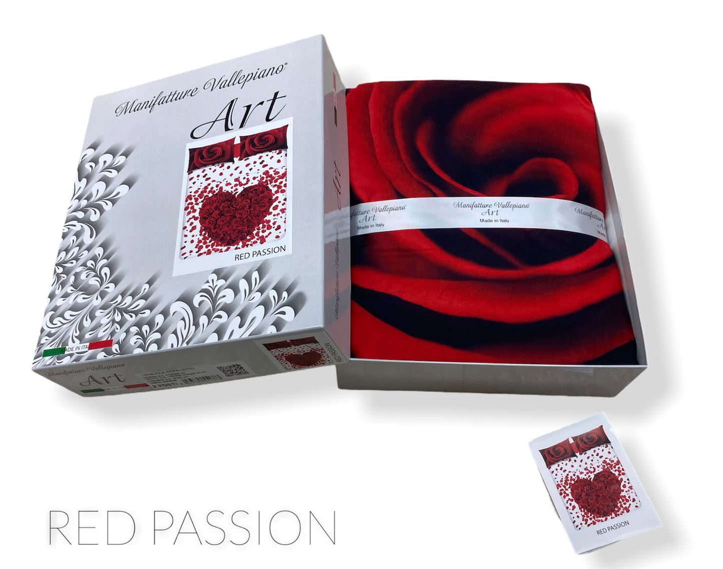 Lenzuola copriletto un posto & mezzo Art Red Passion