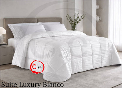 Trapunta/Piumone Suite Luxury Double-Face in tinta unita in microfibra Satin anallergica tocco mano 🖐🏼 pesca