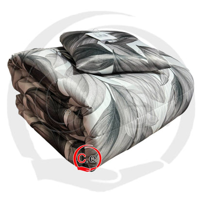 Trapunta/Piumone Botanic in finissimo raso satin con cuscino in coordinato