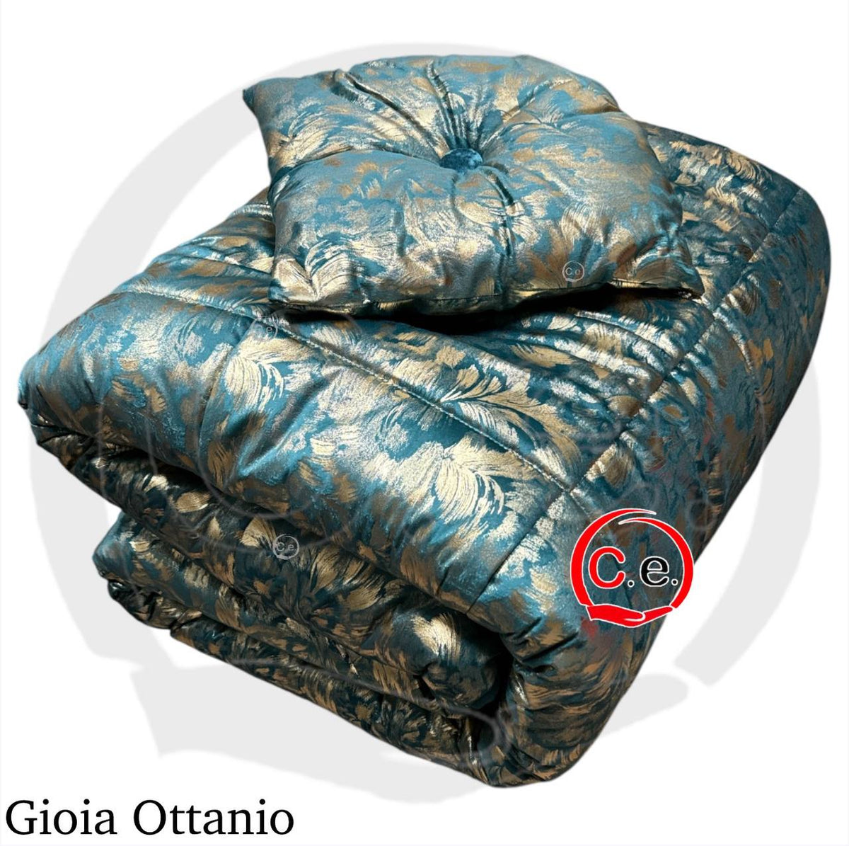 Trapunta/Piumone Gioia in velluto con cuscino in coordinato