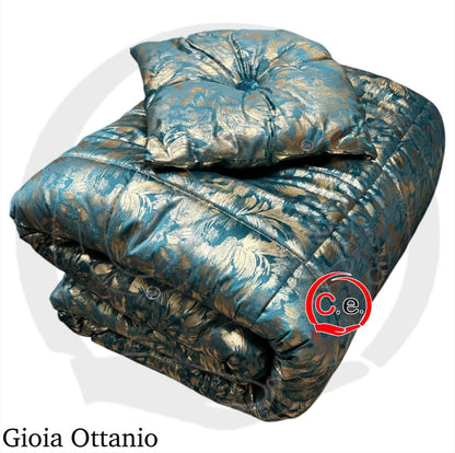 Trapunta/Piumone Gioia in velluto con cuscino in coordinato