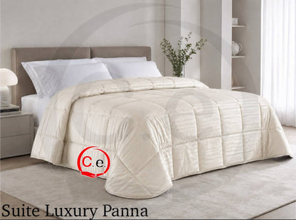 Trapunta/Piumone Suite Luxury Double-Face in tinta unita in microfibra Satin anallergica tocco mano 🖐🏼 pesca