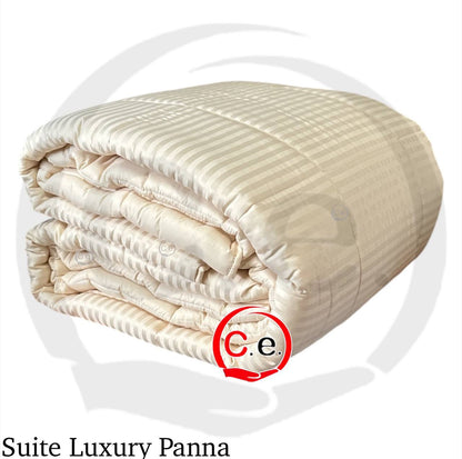 Trapunta/Piumone Suite Luxury Double-Face in tinta unita in microfibra Satin anallergica tocco mano 🖐🏼 pesca