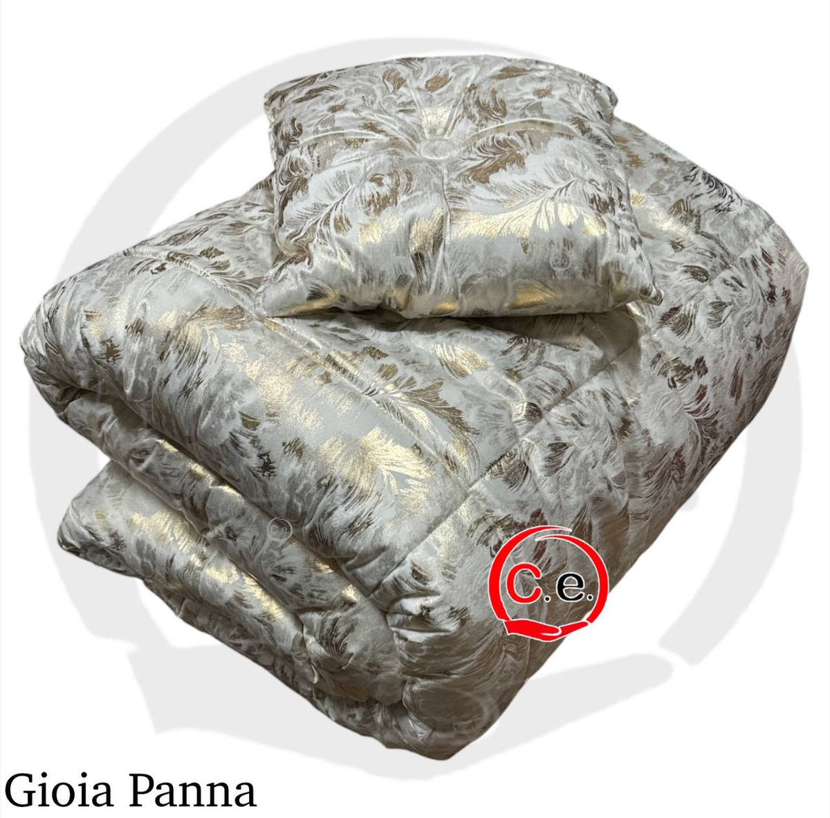 Trapunta/Piumone Gioia in velluto con cuscino in coordinato