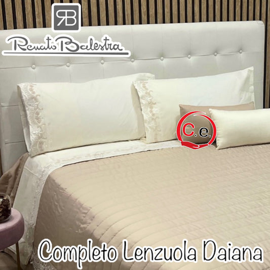 Completo lenzuola Daiana Renato Balestra con pizzo in organze