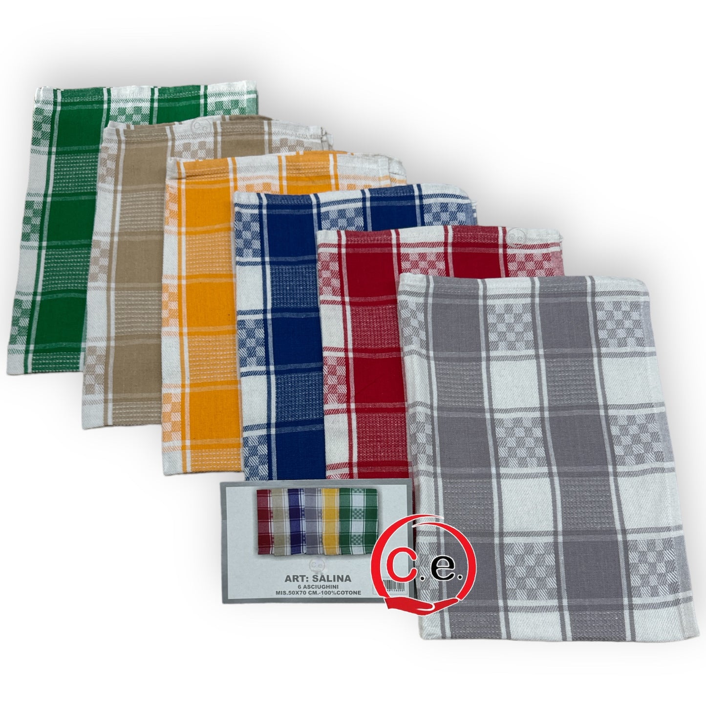 Strofinacci 6 pezzi in puro cotone al 100%