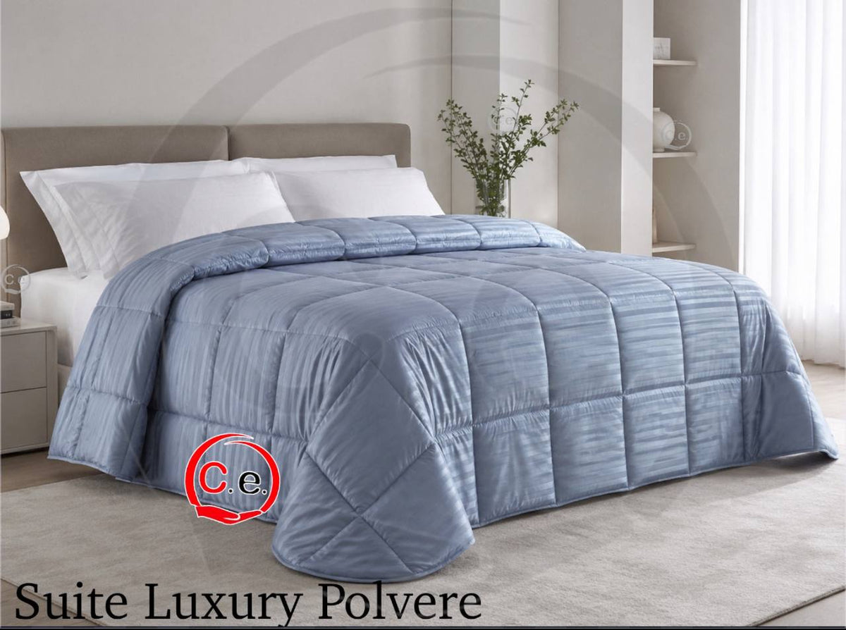 Trapunta/Piumone Suite Luxury Double-Face in tinta unita in microfibra Satin anallergica tocco mano 🖐🏼 pesca