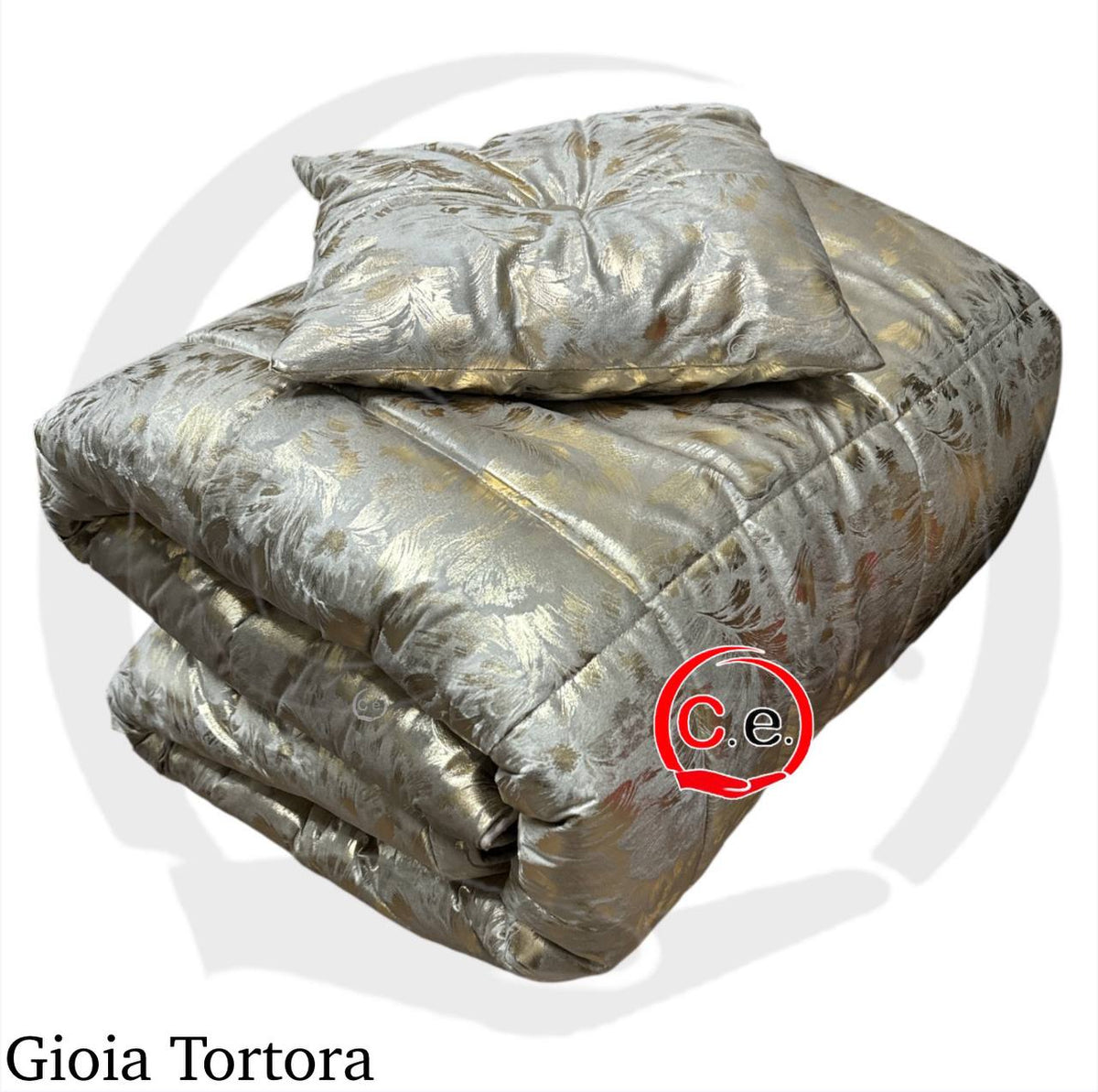 Trapunta/Piumone Gioia in velluto con cuscino in coordinato