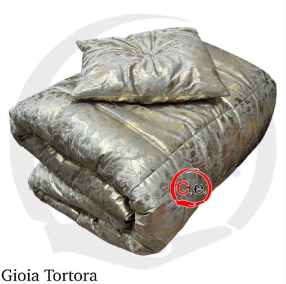 Trapunta/Piumone Gioia in velluto con cuscino in coordinato