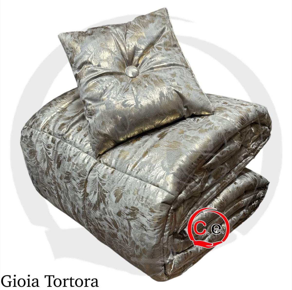 Trapunta/Piumone Gioia in velluto con cuscino in coordinato