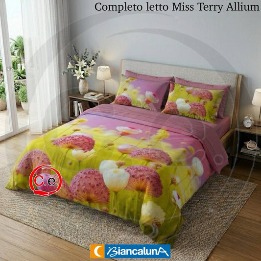 Lenzuola copriletto BiancaLuna Miss Terry Allium