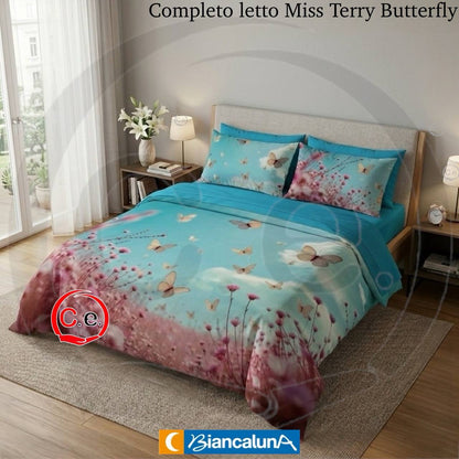 Lenzuola copriletto BiancaLuna Miss Terry Butterfly