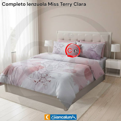 Lenzuola copriletto BiancaLuna Miss Terry Clara