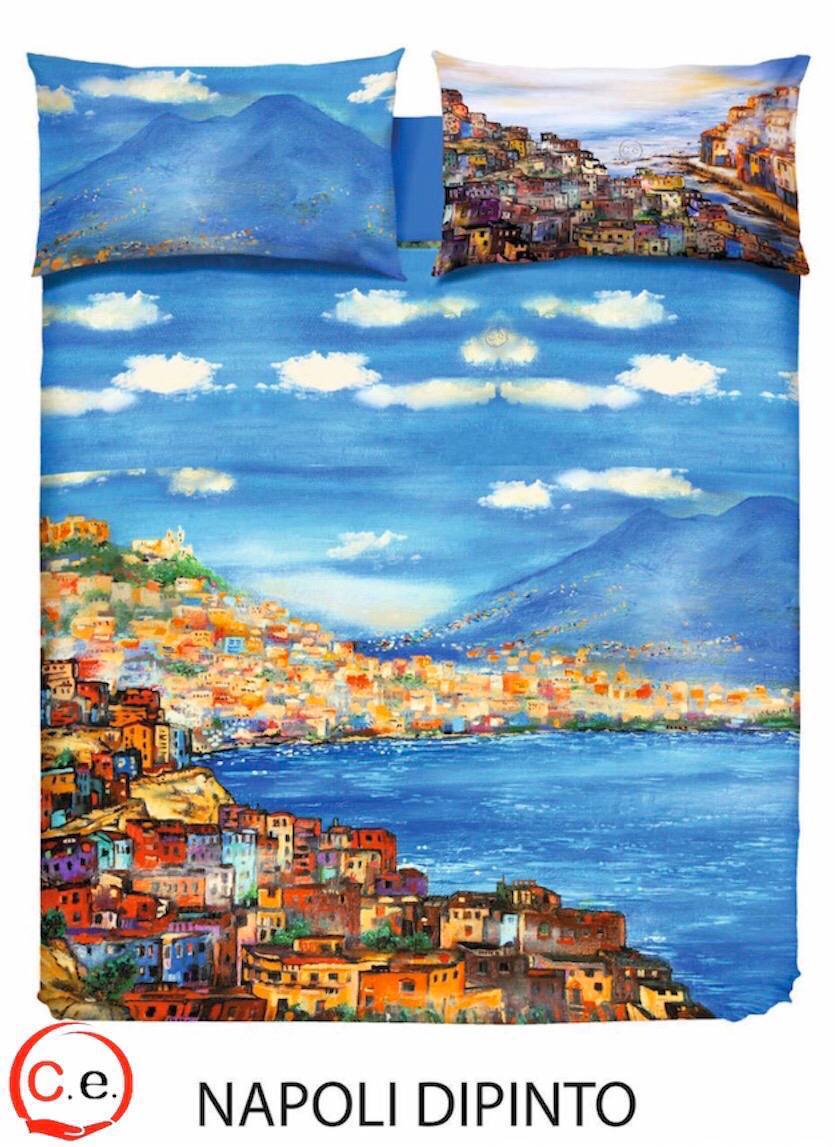Lenzuola copriletto Art Napoli Dipinto